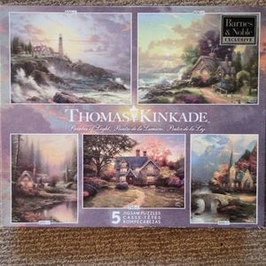 Thomas Kinkade Puzzles Set of 5